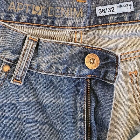Apt 9 Men Relaxed Fit Denim Blue Wash Size 36/32 - Picture 7 of 8